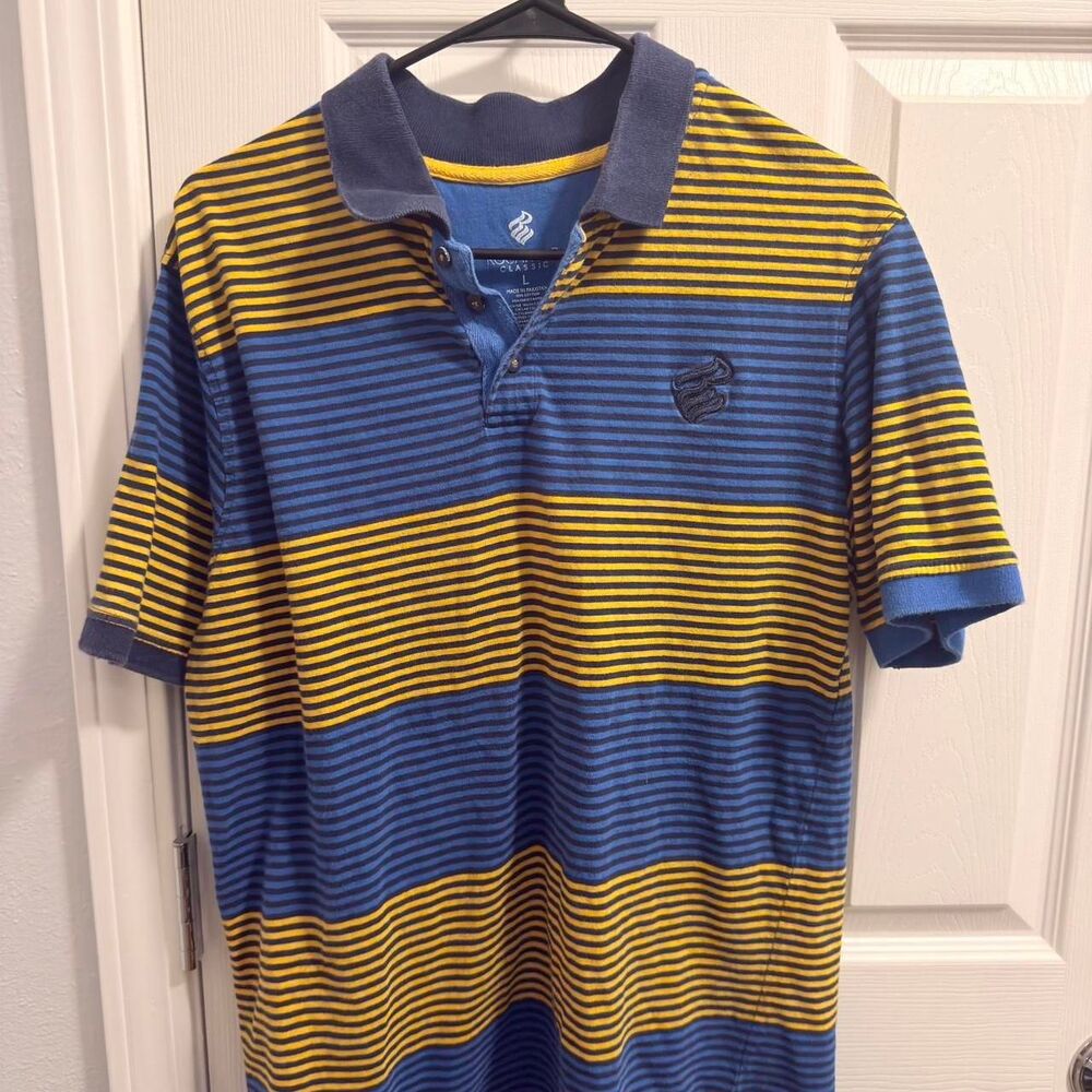 (2010-2015) Rocawear Classic Striped Polo - Size Large